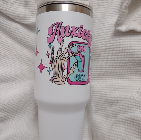 Anxiety on 40 oz tumbler - Picture 2 of 10